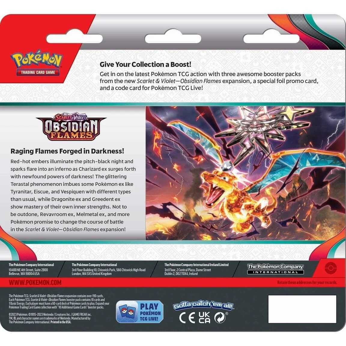 Pokémon Scarlet & Violet - Obsidian Flames 3-Pack Blisters - Eevee - E ...